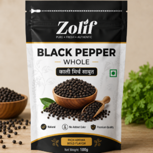 ZOLIF Black Pepper Whole 100g - Premium Quality Kali Mirch Sabut